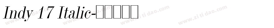 Indy 17 Italic字体转换